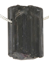 schwarzer Turmalin - Schörl Kristall Trommelstein Edelstein Schmuck Ketten Anhänger - A Qualität #6545
