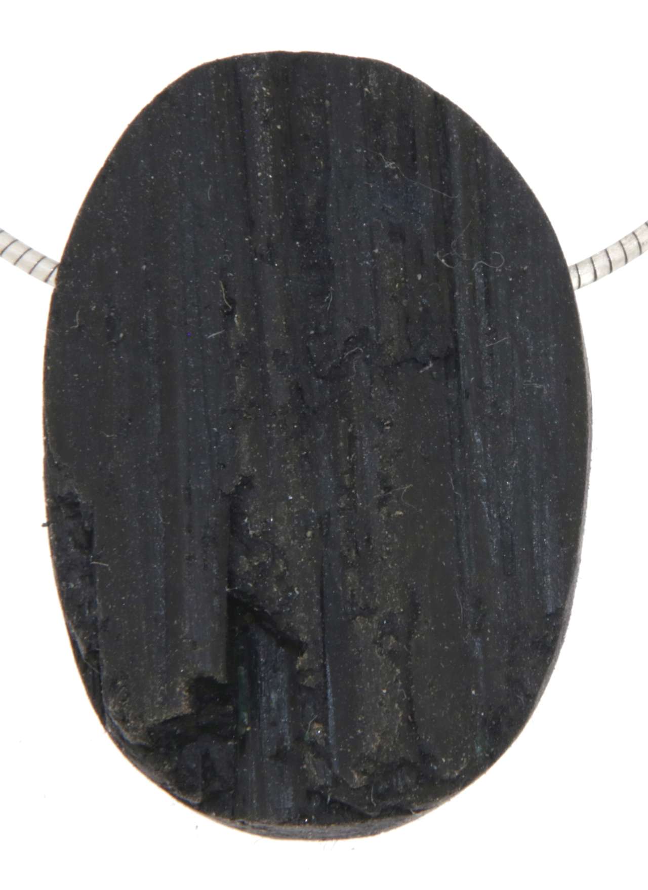 schwarzer Turmalin - Schörl -Trommelstein Edelstein Schmuck Ketten Anhänger - A Qualität #5818