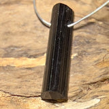 Turmalina negra - Cristal de chorlo, piedra rodada, joya, colgante para collar - Calidad A #4004 - seelensteinchen