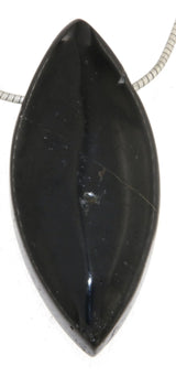schwarzer Turmalin - Schörl Navetten Edelstein Schmuck Ketten Anhänger - A Qualität #7397