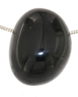 schwarzer Turmalin / Schörl Trommelstein Schmuck Ketten Anhänger - Edelstein A Qualität #6463