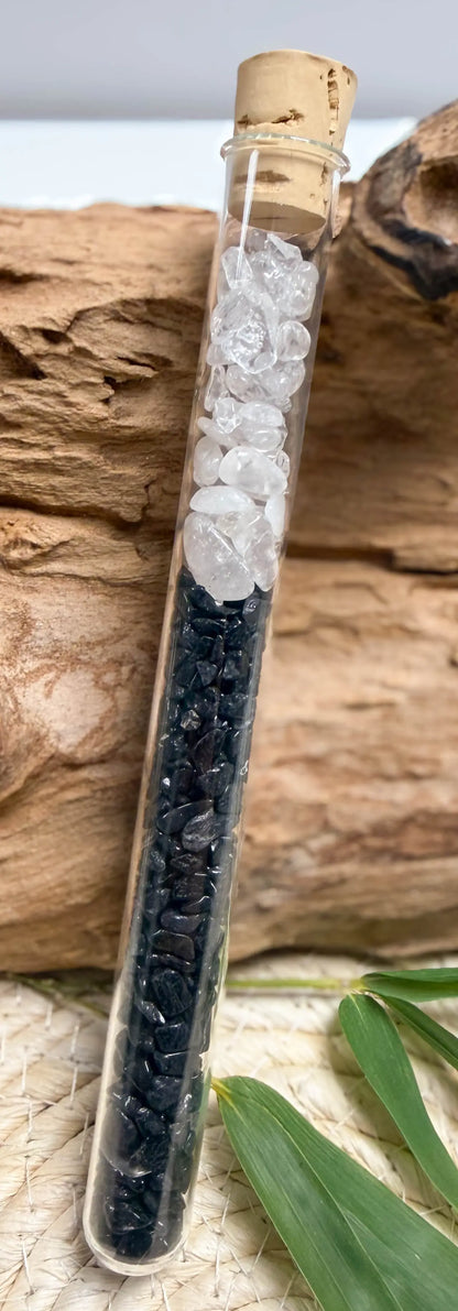Edelsteinwasser Stab schwarzer Turmalin / Schörl Mischung - Wassersteine - Wasser energetisieren - seelensteinchen