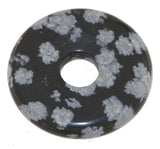 Obsidiana Nevada - Colgantes de Obsidiana con Forma de Donut - Dije de 30mm - Calidad A #6001