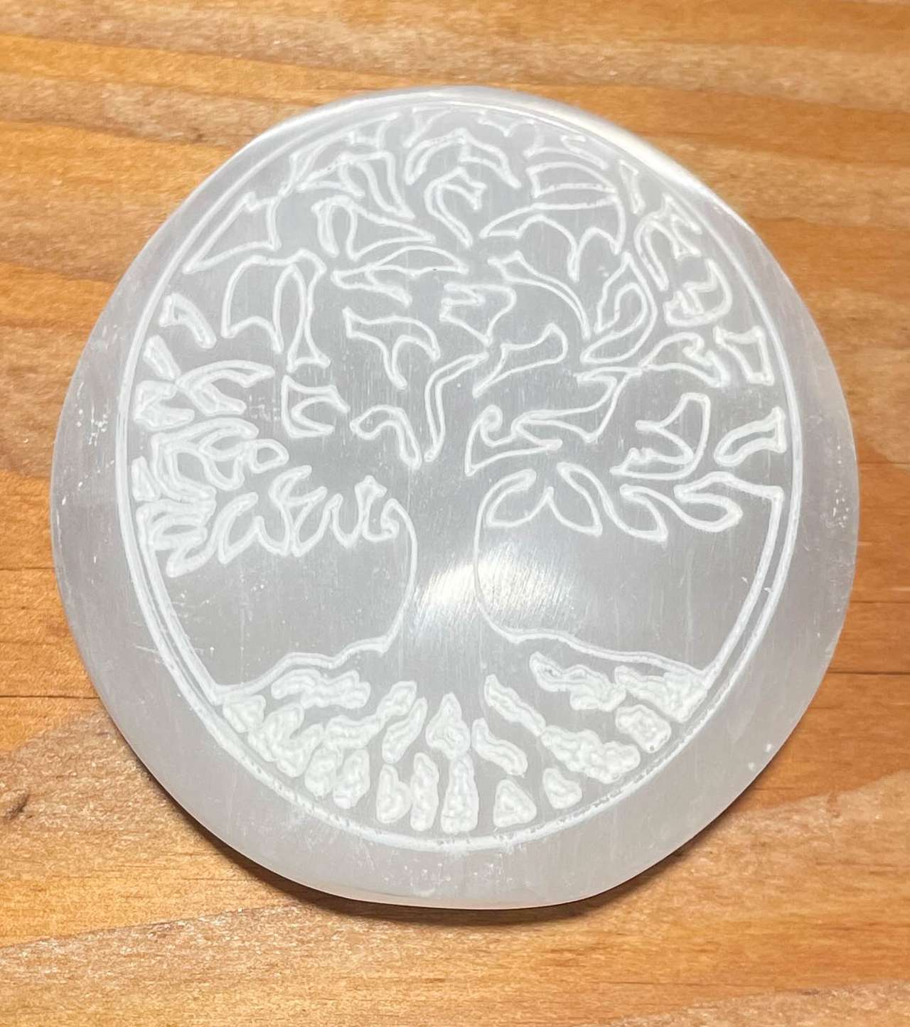 Selenit - Baum des Lebens - Edelstein - Massagestein - Seifenstein - Auflagestein - Handschmeichler - A Qualität #6860