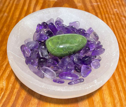 Selenit Schale ca. 10cm - Aufladeschale - Edelstein A Qualität #6552