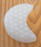 Selenit Mond Blume des Lebens ca. 7cm - Edelstein - Mineralien A Qualität #6555