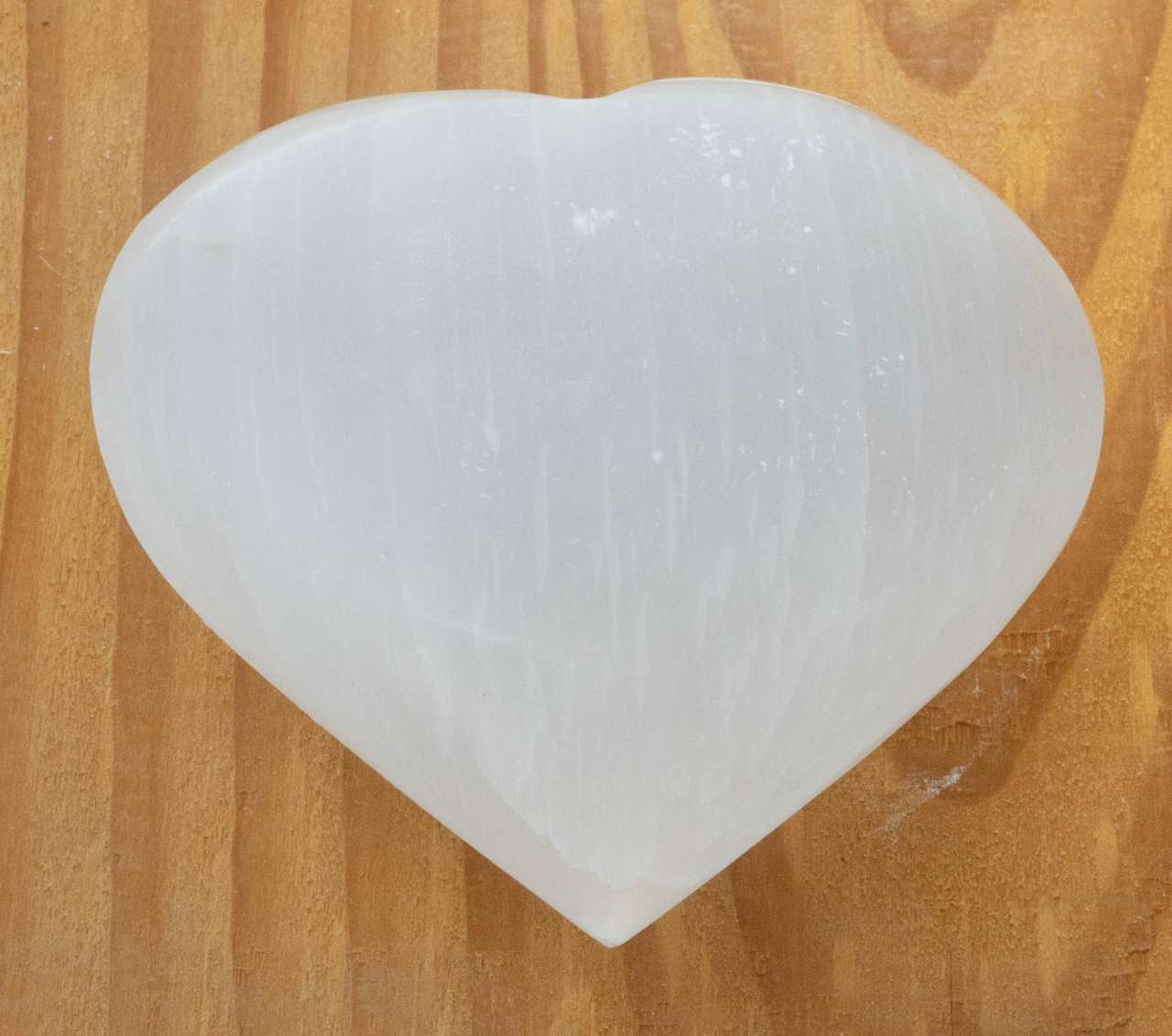 Selenit Herz ca. 7cm - Edelstein A Qualität #6026