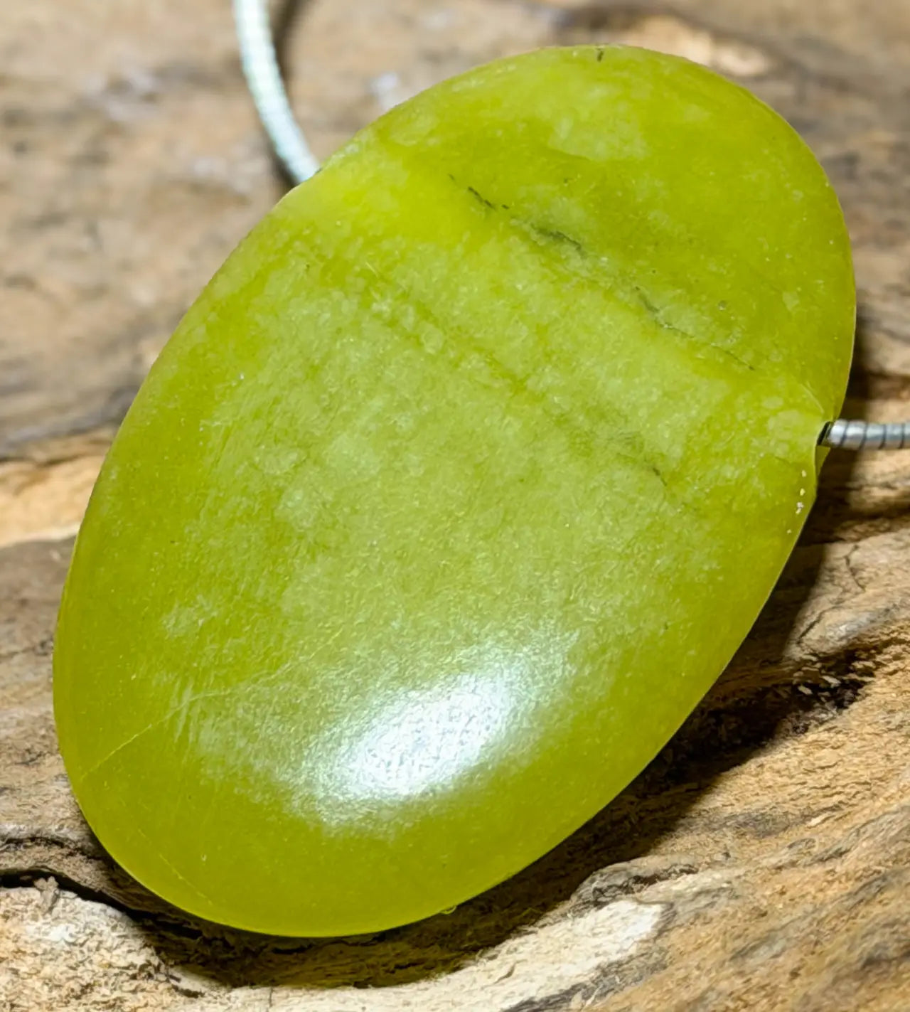 Serpentin Limonengrün Trommelstein Edelstein Schmuck Ketten Anhänger - A Qualität #6448 - seelensteinchen