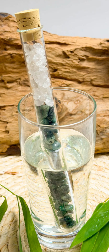 Edelsteinwasser Stab Smaragd Mischung - Wassersteine - Wasser energetisieren - seelensteinchen