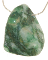 Smaragd Trommelstein Edelstein Schmuck Ketten Anhänger - A Qualität #0560