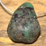 Smaragd Trommelstein Edelstein Schmuck Ketten Anhänger - A Qualität #6744