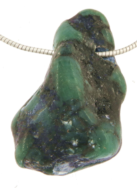 Smaragd Trommelstein Edelstein Schmuck Ketten Anhänger - A Qualität #3123