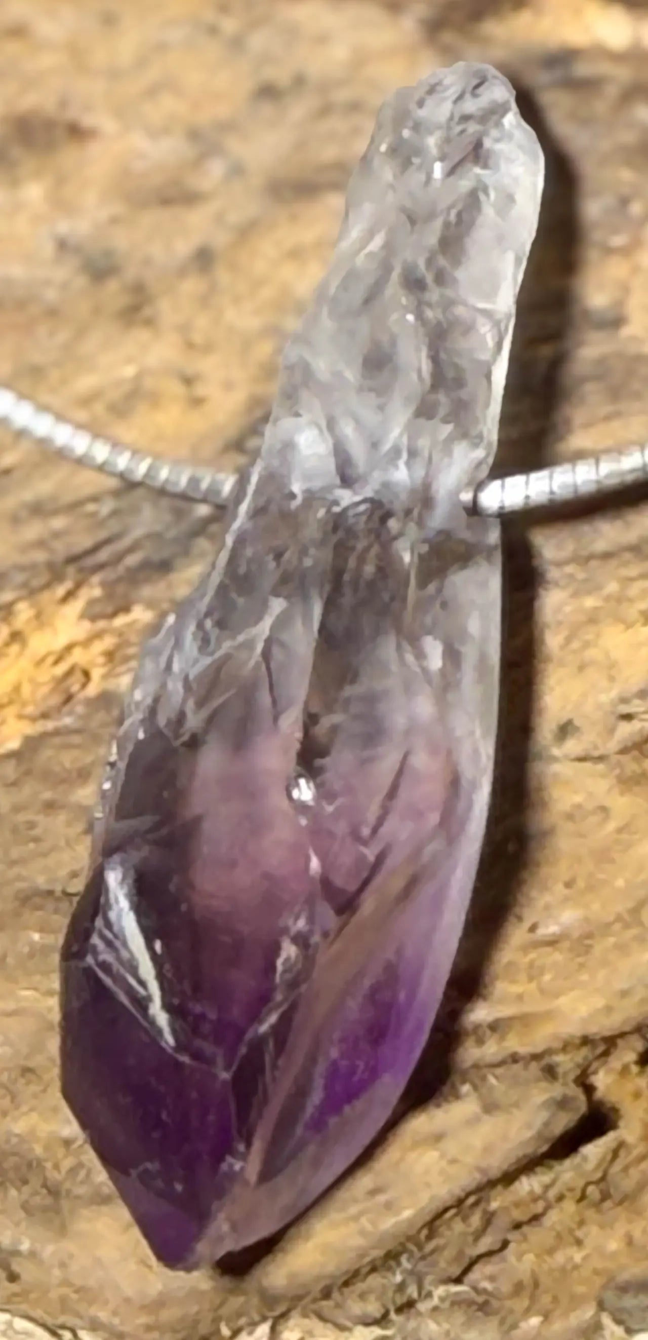 Amethyst Spitze Uruguay Trommelstein Edelstein Schmuck Ketten Anhänger - A Qualität #0548 - seelensteinchen