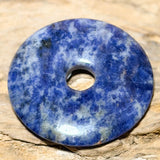 Sodalite Donut - Pi Disc - Gemstone Jewelry Pendant 40mm - A Quality #5111