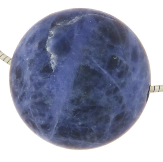 Sodalith Kugel matt 20mm Schmuck Ketten Anhänger - Edelstein A Qualität #7354 - seelensteinchen