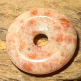 Sonnenstein Donut PI Scheibe Edelstein Schmuck Ketten Anhänger 30mm #5113 - seelensteinchen