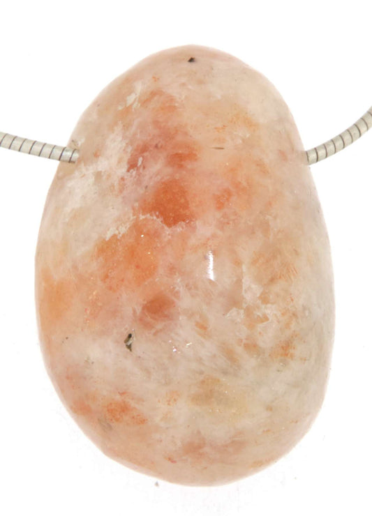 Sonnenstein Trommelstein Edelstein Schmuck Ketten Anhänger - A Qualität #5365