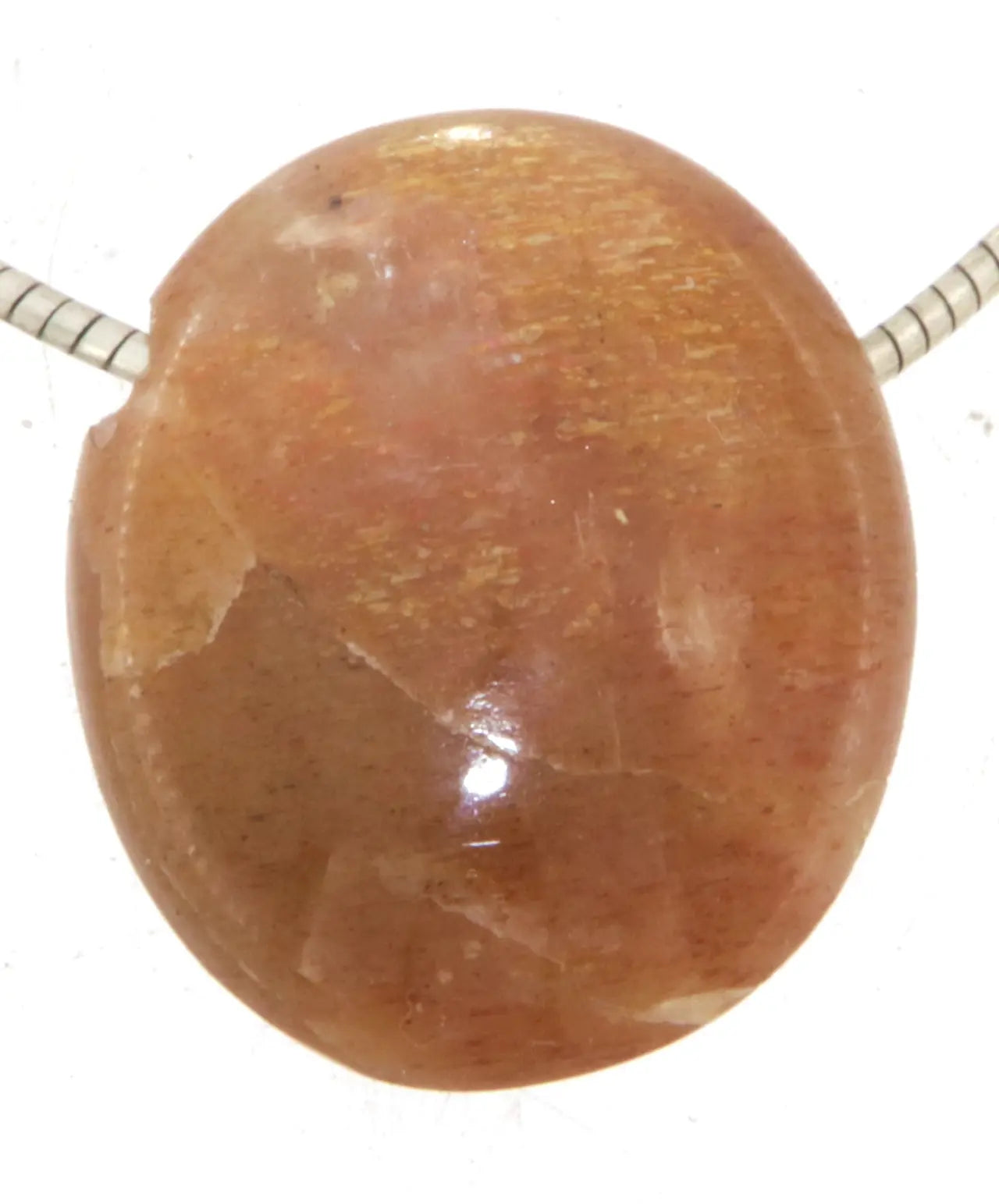 Sonnenstein Trommelstein Schmuck Ketten Anhänger - Edelstein A Qualität #5072