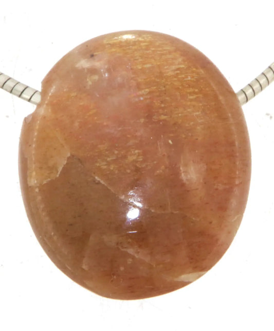 Sonnenstein Trommelstein Schmuck Ketten Anhänger - Edelstein A Qualität #5072
