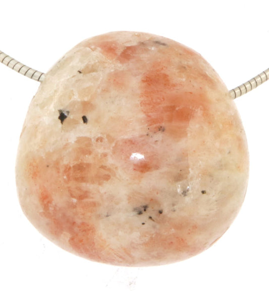 Sonnenstein Trommelstein Edelstein Schmuck Ketten Anhänger - A Qualität #0544