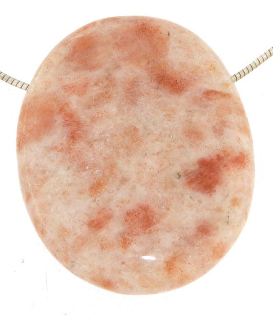 Sonnenstein Trommelstein Edelstein Schmuck Ketten Anhänger - A Qualität #5366