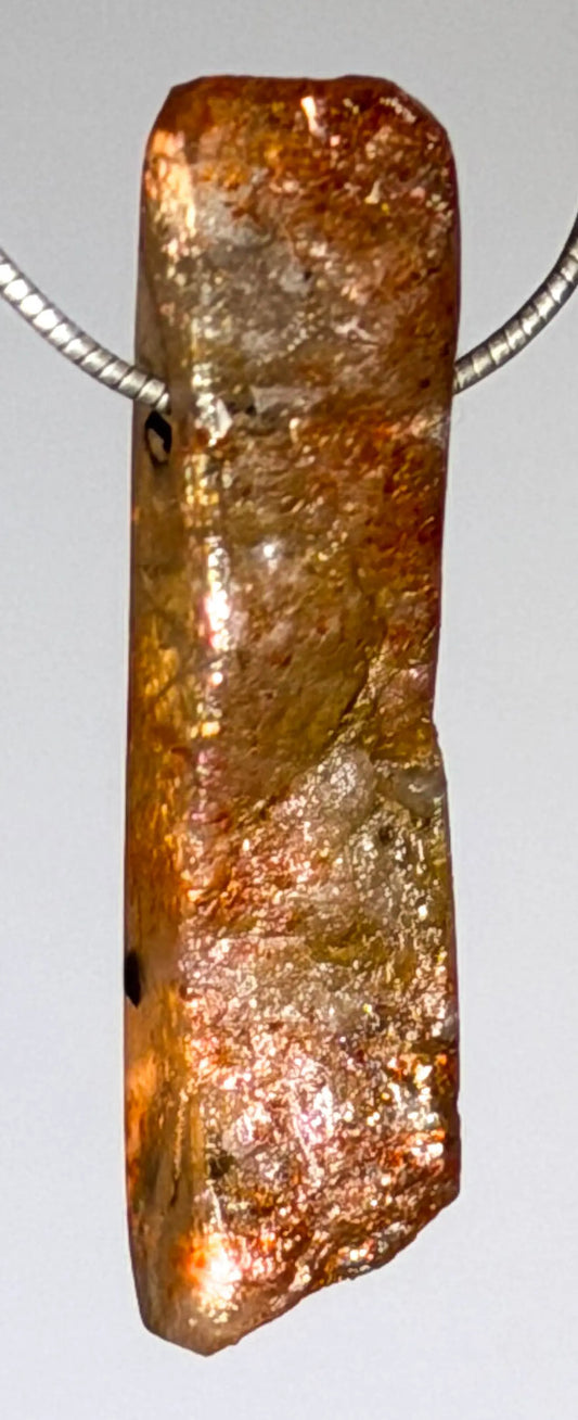 Sonnenstein Trommelstein Edelstein Schmuck Ketten Anhänger - A Qualität #7420