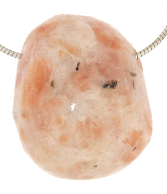 Sonnenstein Trommelstein Edelstein Schmuck Ketten Anhänger - A Qualität #5119