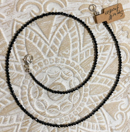 Spinell facettiert Edelstein Schmuck - Edelsteinkette Kette Collier aus - 925er Silber #6992