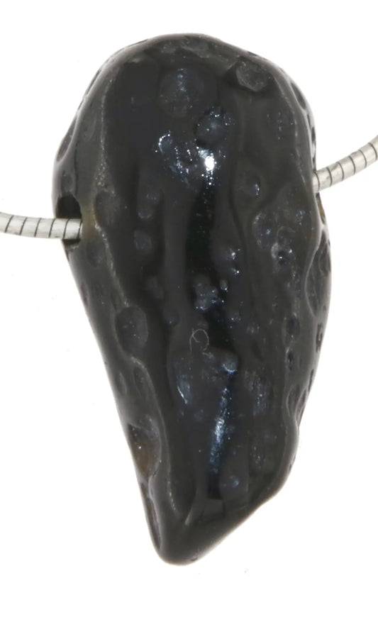 Tektit Trommelstein Edelstein Schmuck Ketten Anhänger - A Qualität #5188