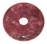 Thulit Donut - PI Scheibe - Edelstein Schmuck Ketten Anhänger 40mm - A Qualität #6558