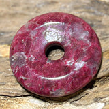 Donut de tulita - Rodaja PI - Colgante de collar de piedras preciosas 30mm - Calidad A #6668