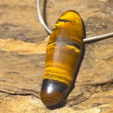 Colgante de Piedra Rodada de Ojo de Tigre, Gema, Joyería - Calidad A #0554 - seelensteinchen
