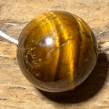 Tigerauge Kugel Anhänger 19mm - Trommelstein Schmuck Ketten Anhänger - Edelstein A Qualität #6939