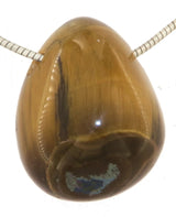 Ojo de tigre rodado Gema Joyas Colgante de collar - Calidad A #5738
