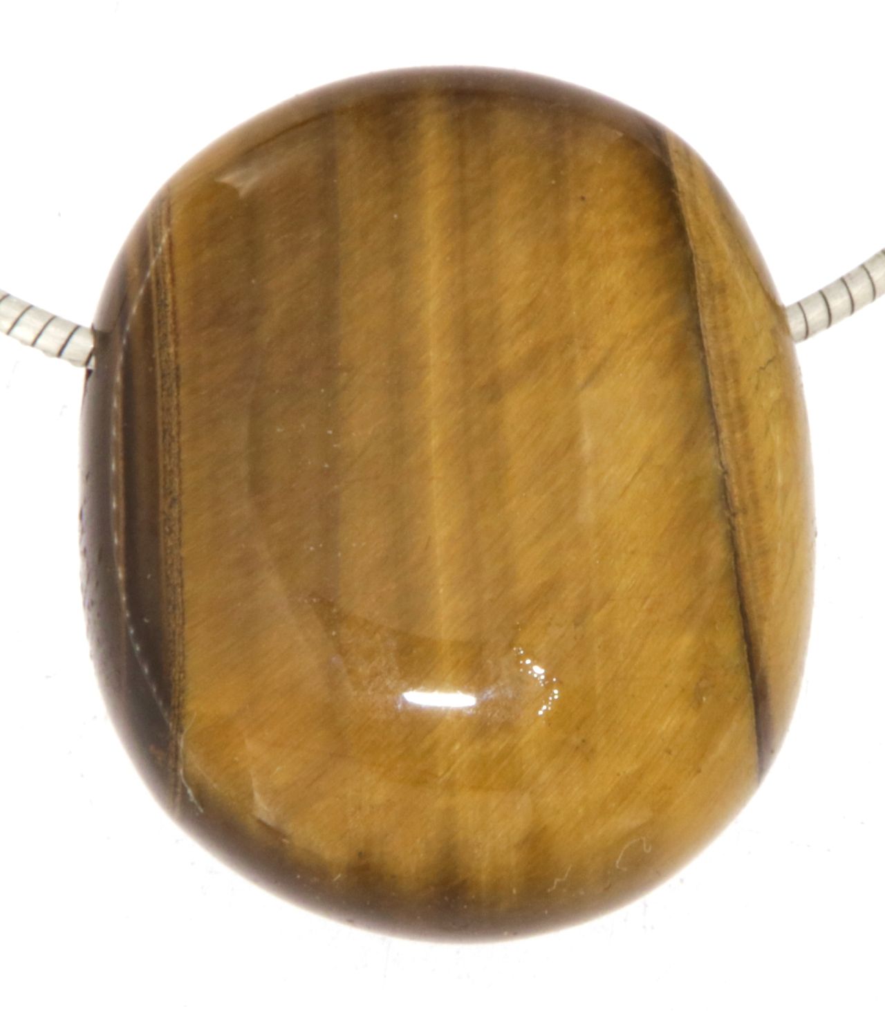 Tigerauge Trommelstein Edelstein Schmuck Ketten Anhänger - A Qualität #7047