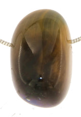 Ojo de tigre, piedra pulida, joya, colgante de cadena - Calidad A #3157