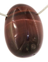 Tigerauge rot Trommelstein Edelstein Schmuck Ketten Anhänger - A Qualität - #5338