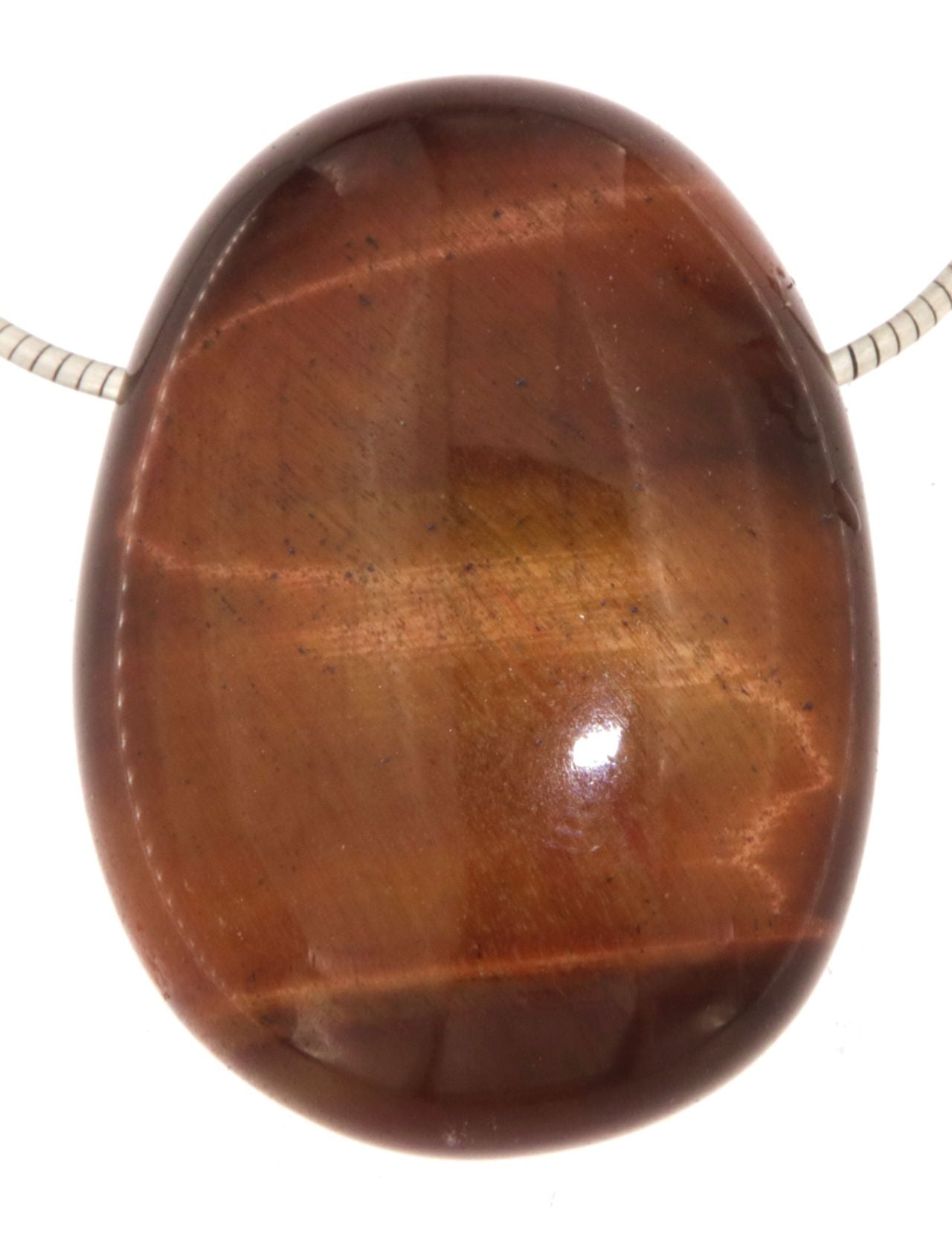 Tigerauge rot Trommelstein Schmuck Ketten Anhänger - Edelstein A Qualität #0172