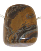 Tigereisen - Trommelstein Schmuck Ketten Anhänger - Edelstein A Qualität #5309