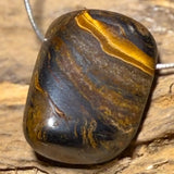 Ojo de tigre - Colgante de tambor - Colgante de cadena de piedra preciosa de calidad A #5308