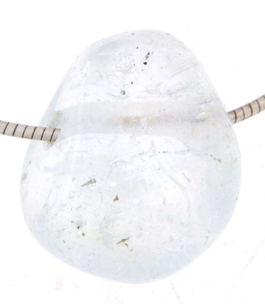 blauer Topas - unbehandelt - Trommelstein Edelstein Schmuck Anhänger - A Qualität #6549