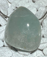 XL blauer Topas - unbehandelt - Trommelstein Edelstein Schmuck Anhänger - A Qualität #5368