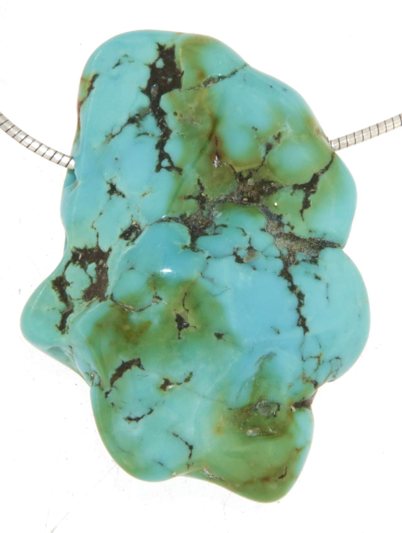 Arizona Türkis Trommelstein Edelstein Schmuck Ketten Anhänger - A Qualität #0063