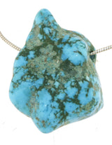 Colgante de pepita de turquesa de Arizona en forma de piedra pulida, calidad A, #6018