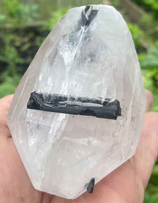 Turmalin - Bergkristall - Albit Rohstein - Handschmeichler - Mineralien - Edelstein - A Qualität #7177