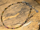 bunter Turmalin Edelstein Schmuck Armband - Edelsteinarmband - 925er Silber - #6149