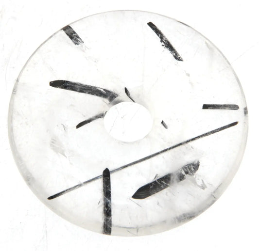 Turmalinquarz Donut - PI Scheibe Schmuck Ketten Anhänger 40mm - A Qualität #7395