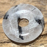 Turmalinquarz Donut - PI Scheibe Schmuck Ketten Anhänger 30mm #7396 - seelensteinchen