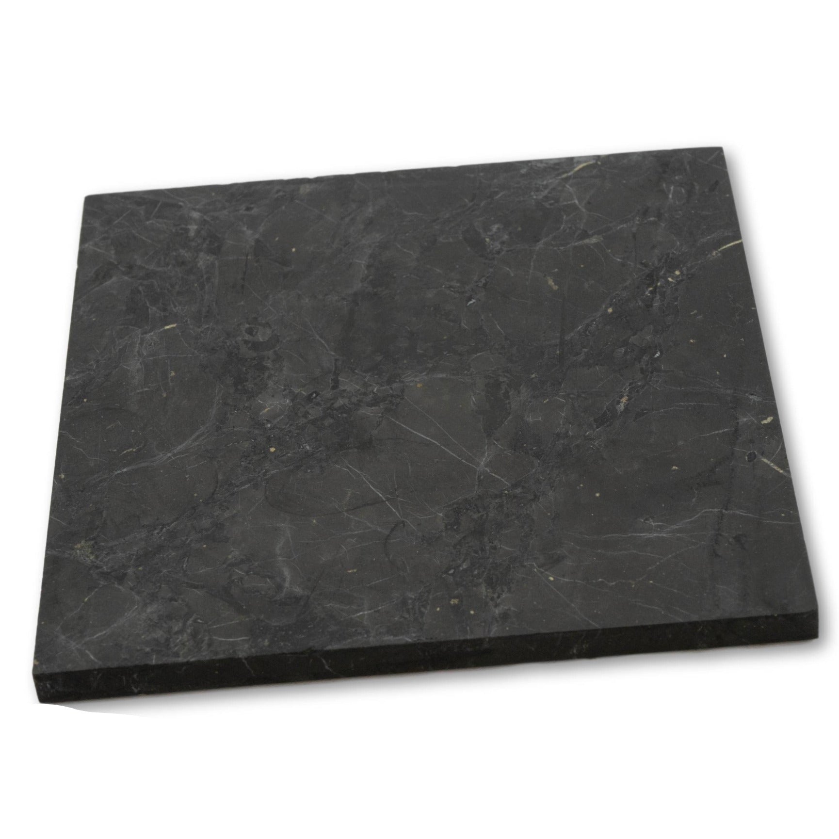 Schungit Platte 10 x 10 cm - Edelstein - matt