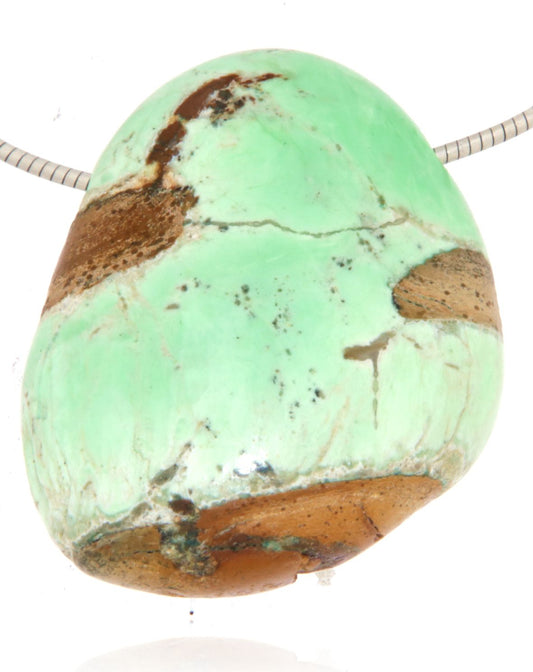 Variscit Trommelstein Edelstein Schmuck Ketten Anhänger - Sonderqualität #5536
